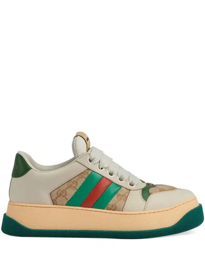GUCCI SCREENER LEATHER SNEAKERS