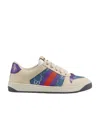 Gucci Screener Leather Sneakers In Nude
