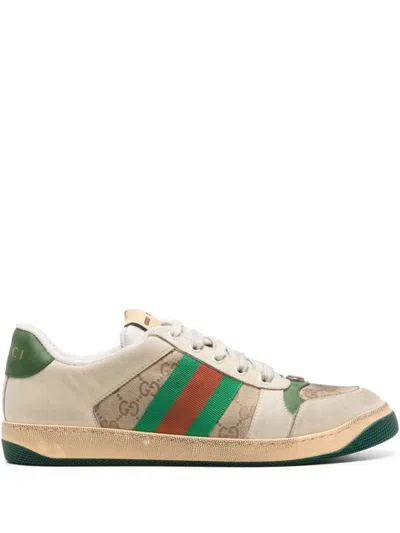 GUCCI GUCCI SCREENER LEATHER SNEAKERS
