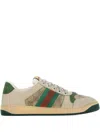 Gucci Screener Logo-embellished Low-top Sneakers In Animal Print