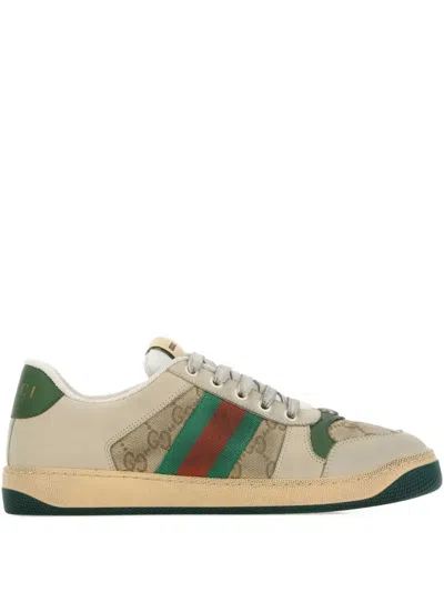 GUCCI SCREENER LOGO-EMBELLISHED LOW-TOP SNEAKERS