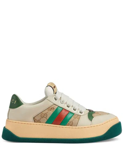 Gucci Screener Low-top Sneakers In Green