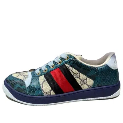 Gucci Screener Low-top Sneakers 'blue Beige'