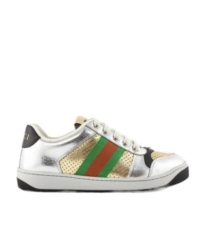Gucci Screener Low-top Sneakers In Gray
