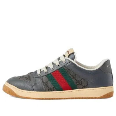 Gucci Screener Low-top Sneakers 'grey Green Red'