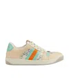 Gucci Multi Color Multi Color Screener Sneakers In Nude