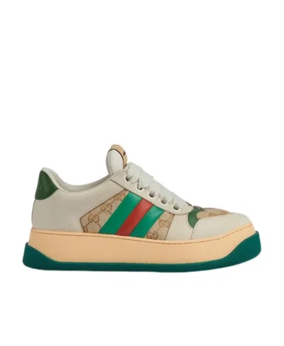GUCCI GUCCI WEB DETAILED SCREENER SNEAKERS