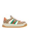 Gucci Double Screener Low-top Sneakers In Nude