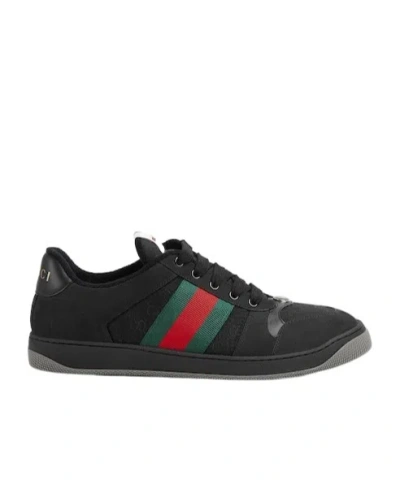 Gucci Screener Series Of Low-cut Canvas Shoes In Black