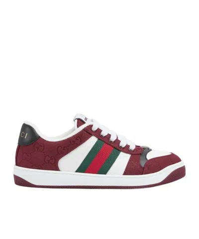 Gucci Screener Series Of Low-cut Skate Shoes In White