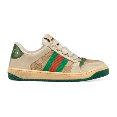 Gucci Kids' Screener Sneaker In Beige