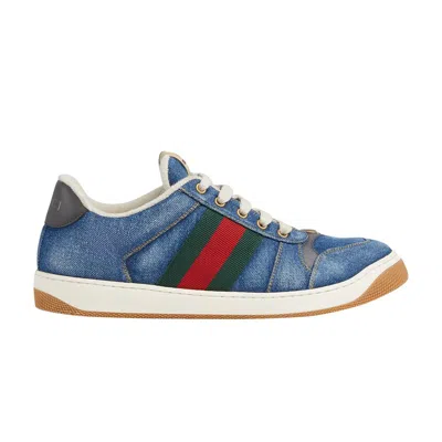 Pre-owned Gucci Screener Sneaker 'blue Denim'