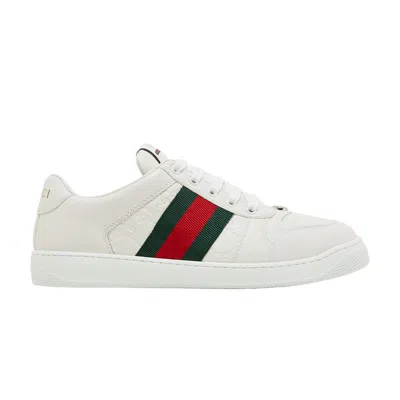 Pre-owned Gucci Screener Sneaker 'gg Embossed - White'