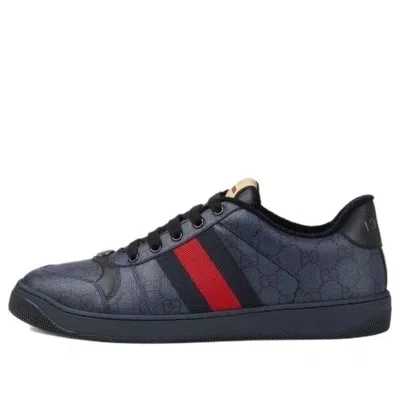 Gucci Screener Sneaker Gg Supreme Canvas 'blue Dark Blue'