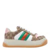Gucci Multicolor Gg Fabric Double Screener Sneakers In B-e/g.w/s.p/n.s/n.r/