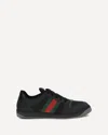 Gucci Multi Color Screener Sneakers In Black