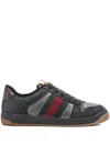 Gucci Screener Logo Sneakers In Gray
