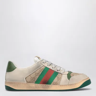 Gucci Screener Sneakers In Beige In Multi