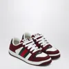 Gucci Screener Sneakers In Rosso Ancora Gg Fabric Men