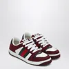 Gucci Screener Sneakers In Rosso Ancora Gg Fabric Men In Red