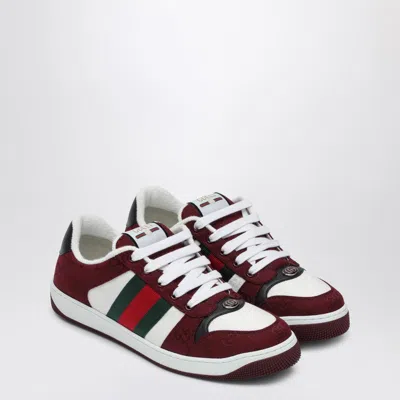 Gucci Screener Sneakers In Rosso Ancora Gg Fabric Men In Red