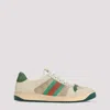 Gucci Screener Distressed Low-top Sneakers In Neutral