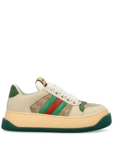Gucci Screener Sneakers In Nude