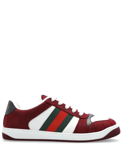 Gucci Screener Sneakers In Red