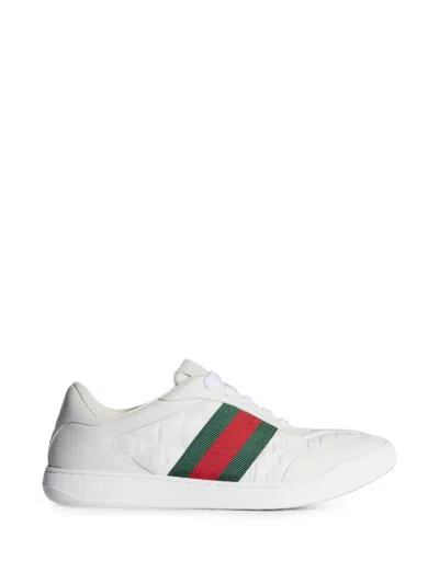 Gucci Screener Sneakers In White