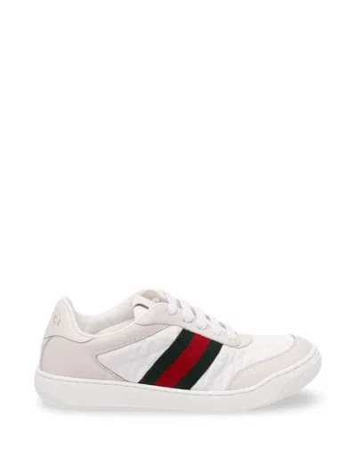 Gucci Screener Sneakers In White