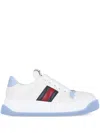 Gucci 42mm Screener Leather Sneaker In Weiss