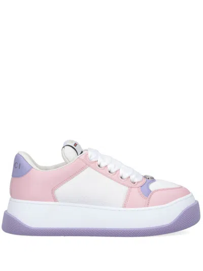 Gucci Screener Sneakers In White