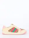 Gucci Screener Sneakers With Web Motif In Multi