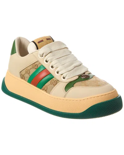 Gucci Screener Sneaker In Ivory,green