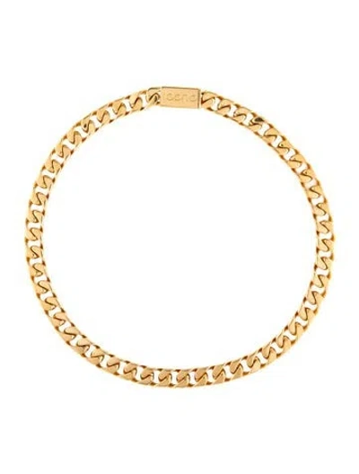 Pre-owned Gucci Script Chain Choker Necklace, 17.75" In Multicolor