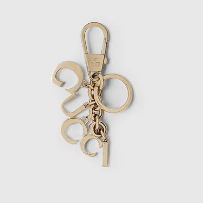 Gucci Script Keychain In Gold
