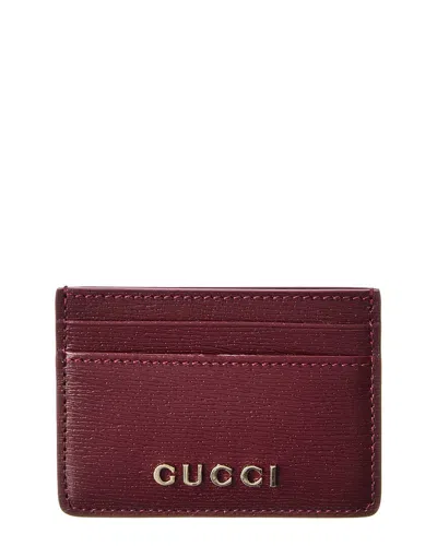 GUCCI GUCCI SCRIPT LEATHER CARD CASE