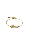 Gucci Chain Bracelet With Script In Yellow
