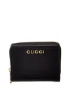 GUCCI GUCCI SCRIPT MINI LEATHER WALLET