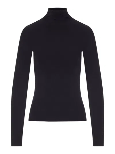 Gucci Seamless Stretch Nylon Jersey Top In Black