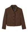 Gucci Seeded Wool Jacket In Brown