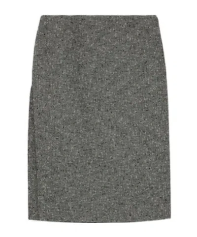 Gucci Seeded Wool Skirt In Gray
