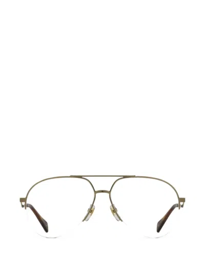 Gucci Semi-rimless Pilot-frame Glasses In Gold