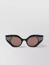 Gucci Womens Gc002002 Gg1327s Round-frame Polyamide Sunglasses Black