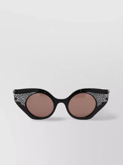 Gucci Sequin Cat Eye Sunglasses In Black