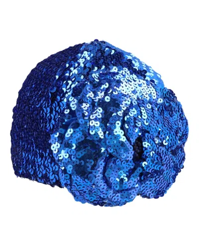 Gucci Sequin Cuffiet Hat In Blue