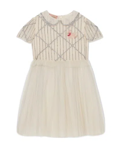 Gucci Sequin-embellished Dress In Nude | ModeSens