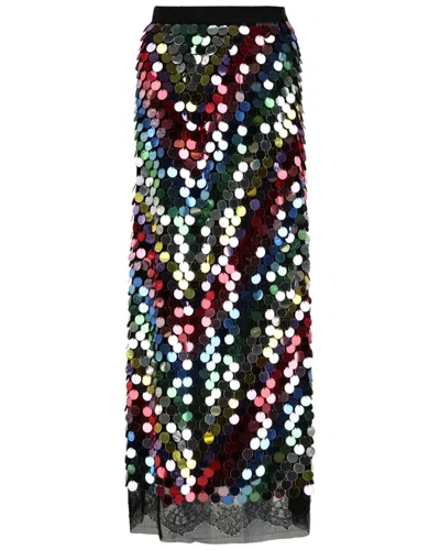 Gucci Sequin Embroidered Midi Skirt In Multi