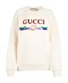 Gucci Sequin Logo Sweatshirt In White