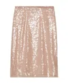 Gucci Sequined Embroidered Tulle Skirt In Pink